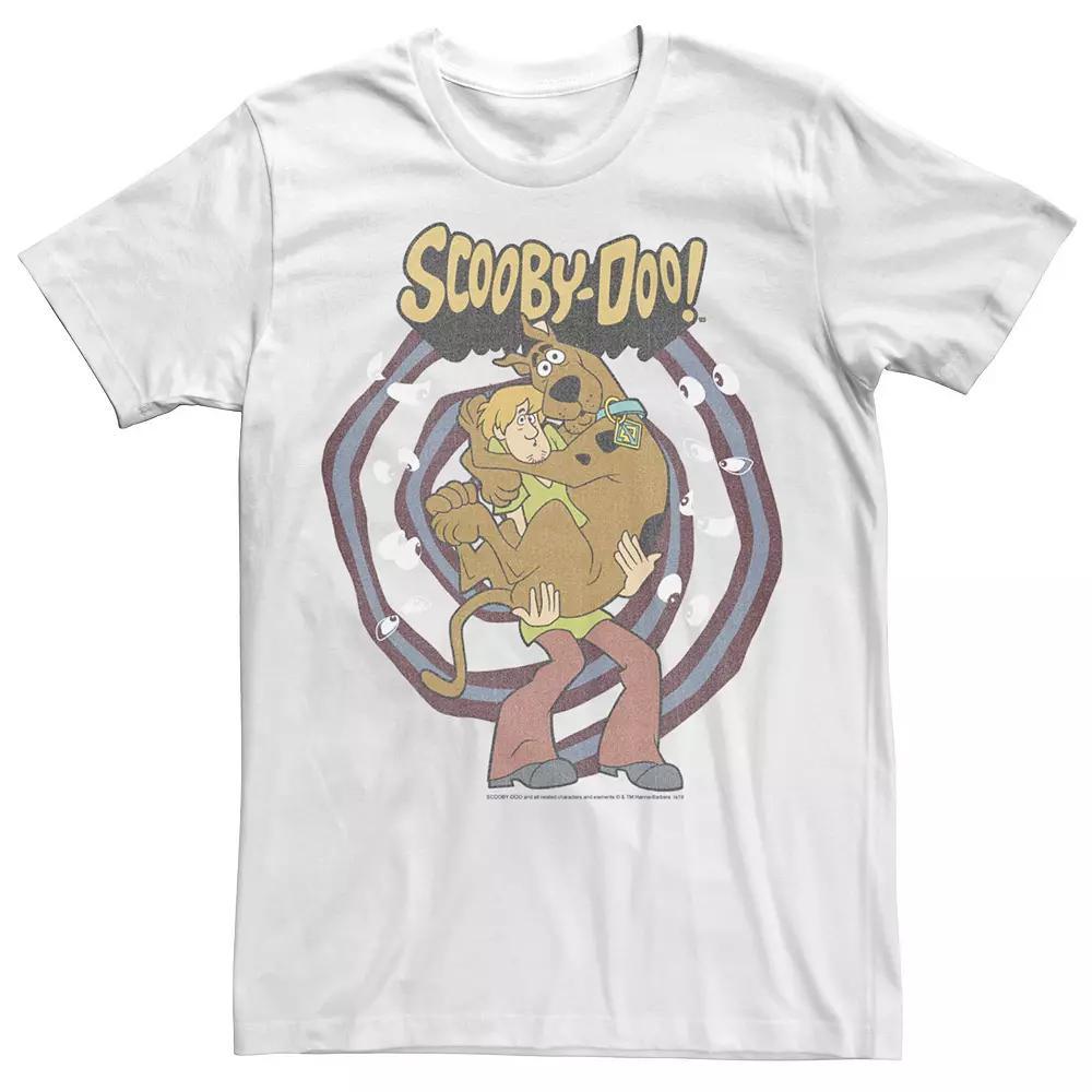 Men's Scooby-Doo Shaggy And Scooby Spiral Eyes Portrait Tee, Size: Large, Red Product Image