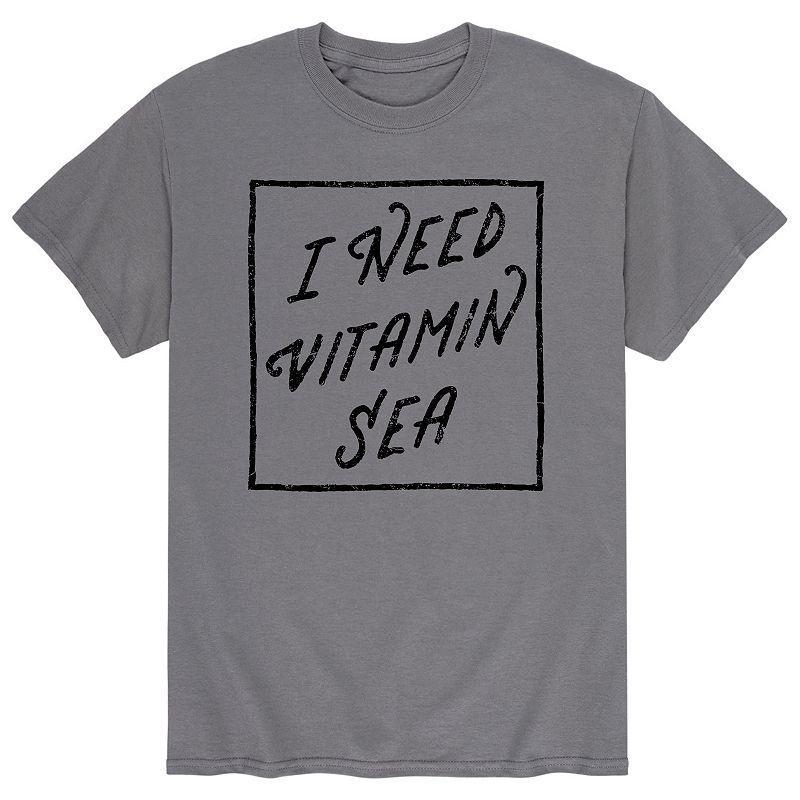 Men's I Need Vitamin Sea Tee, Size: Small, Gray Product Image