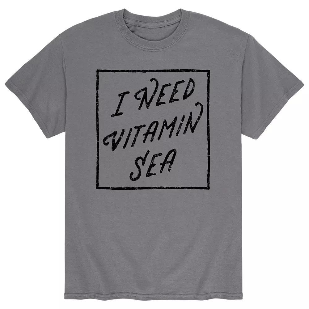 Men's I Need Vitamin Sea Tee, Size: Small, Gray Product Image