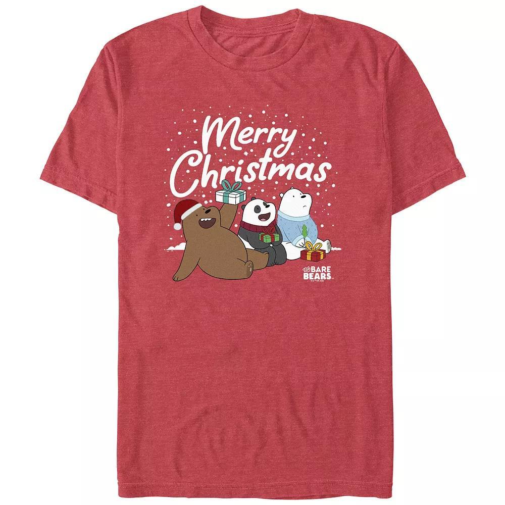 Men's We Bare Bear Merry Christmas Graphic Tee,  Product Image
