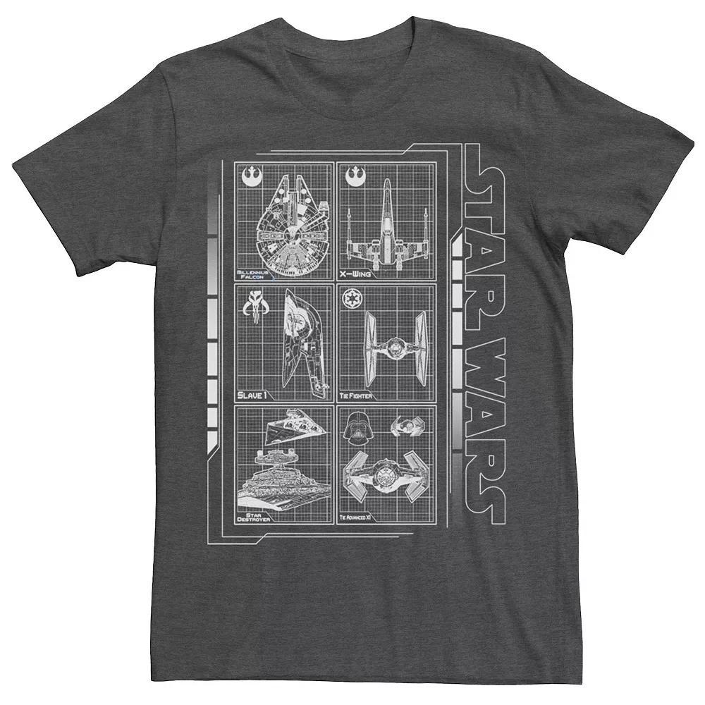Men's Star Wars Battle Ships Schematic Tee,  Product Image