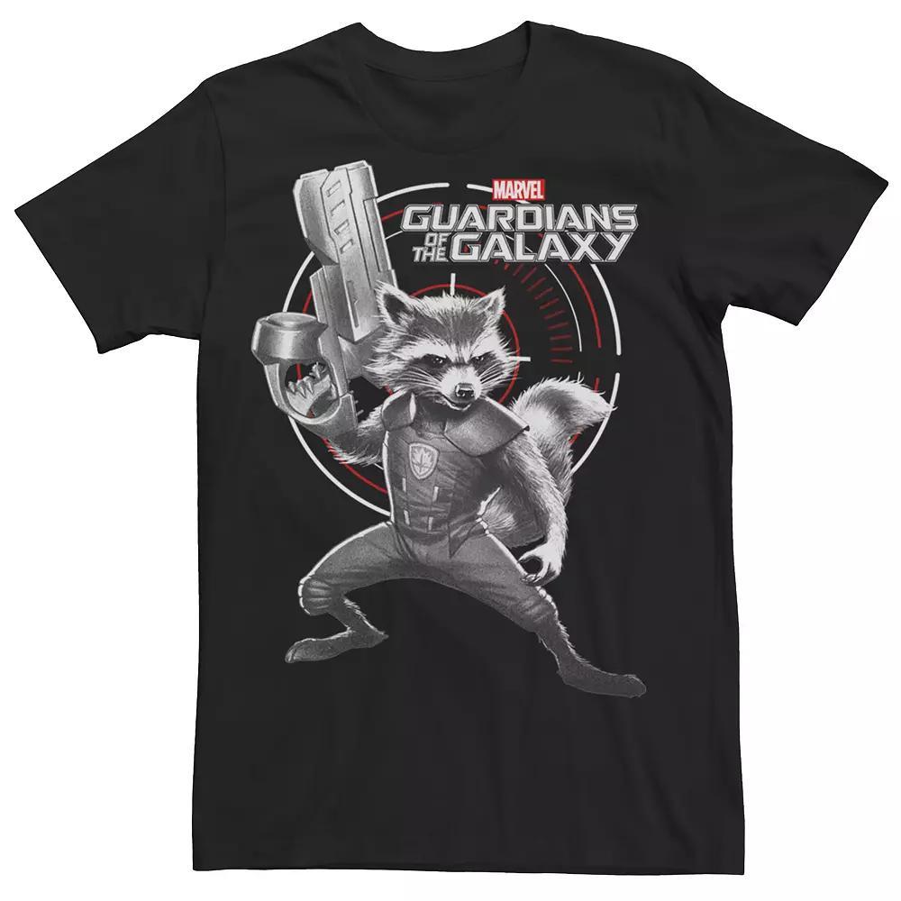 Men's Guardians of the Galaxy Rocket Raccoon Tee, Size: XXL, Black Product Image