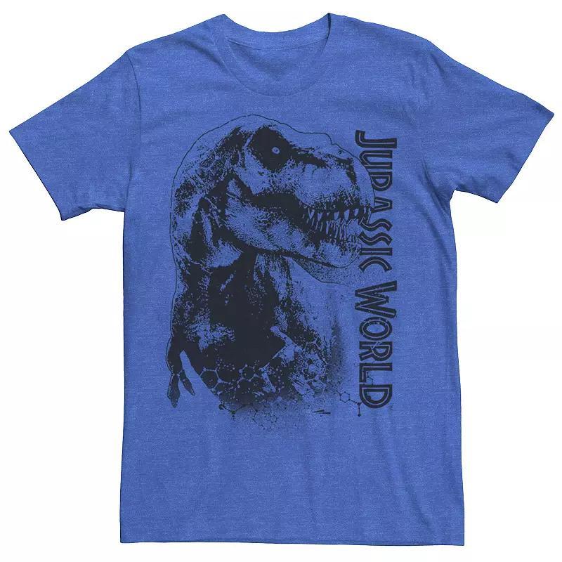 Men's Jurassic World T-Rex Close-Up Portrait Graphic Tee, Size: XL, Royal Grey Product Image