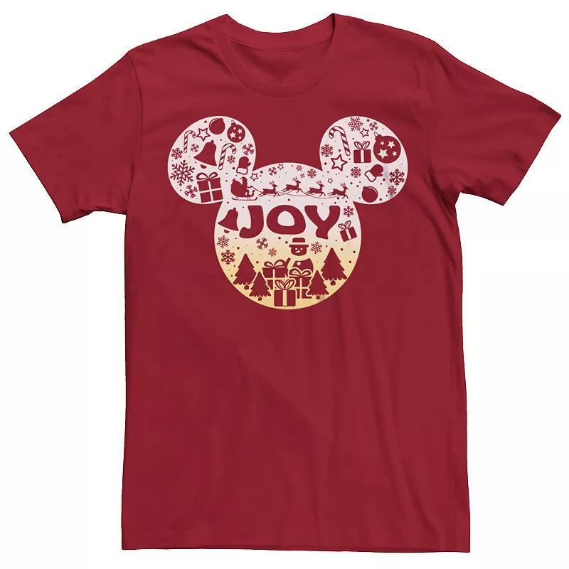 Disney's Mickey Mouse Men's Joy Icons Filled Head Tee, Size: XS, Red Product Image