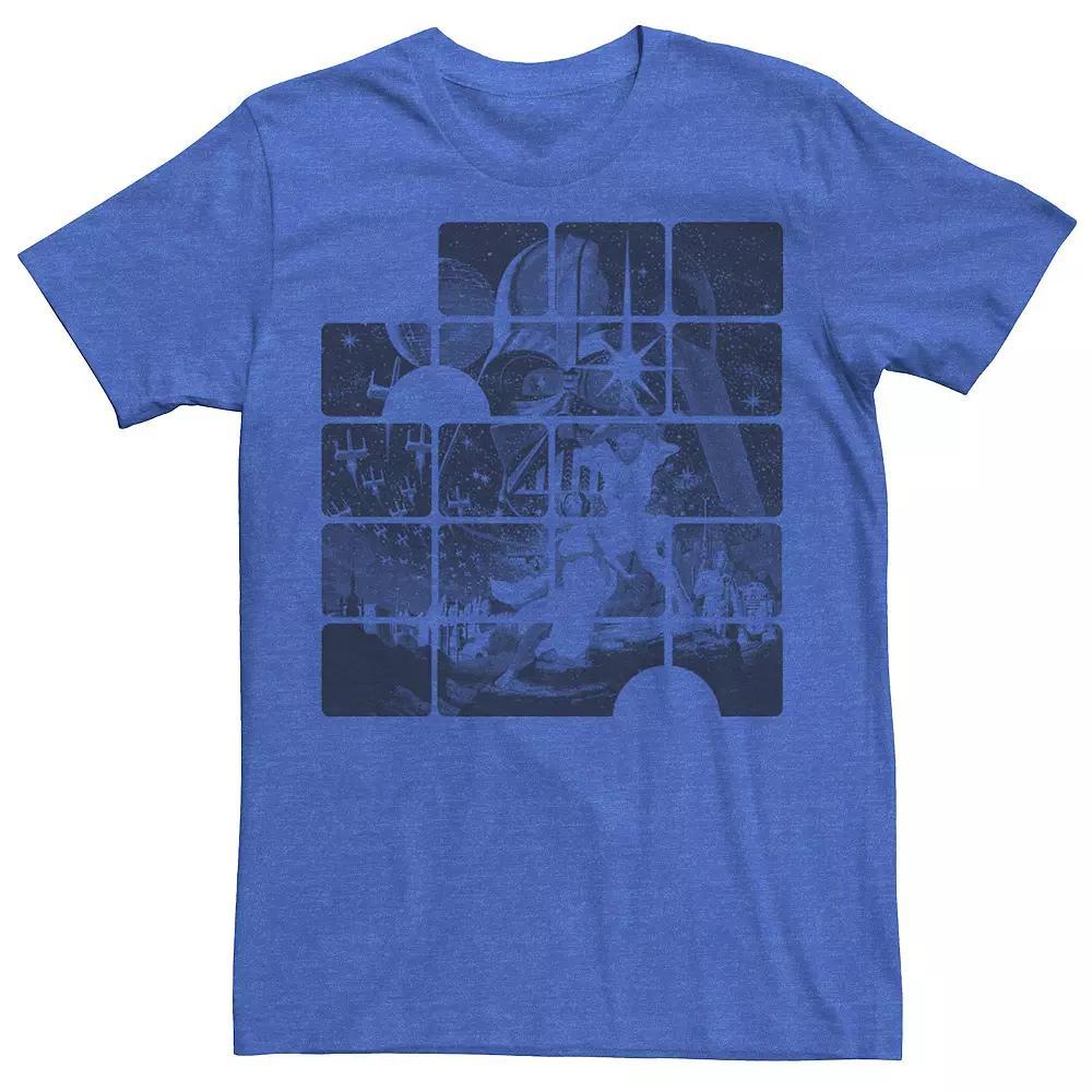 Men's Star Wars Luke Poster Blocks Graphic Tee, Size: XXL, Royal Grey Product Image