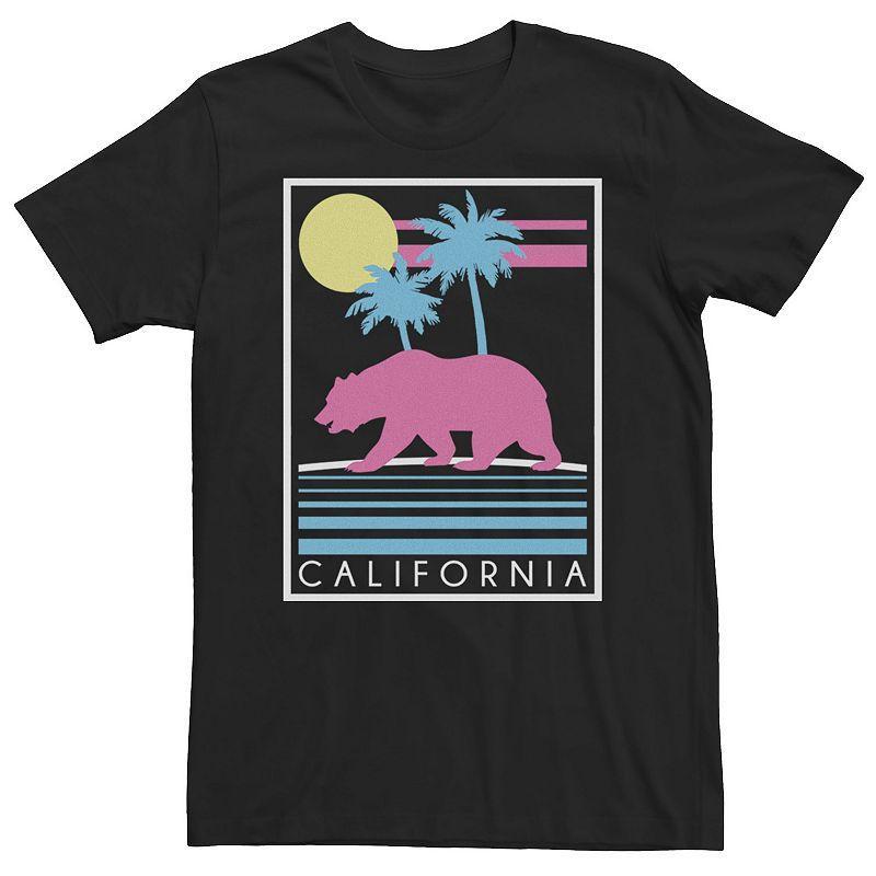 Men's California Bear Abstract Poster Graphic Tee, Size: 3XL, Black Product Image