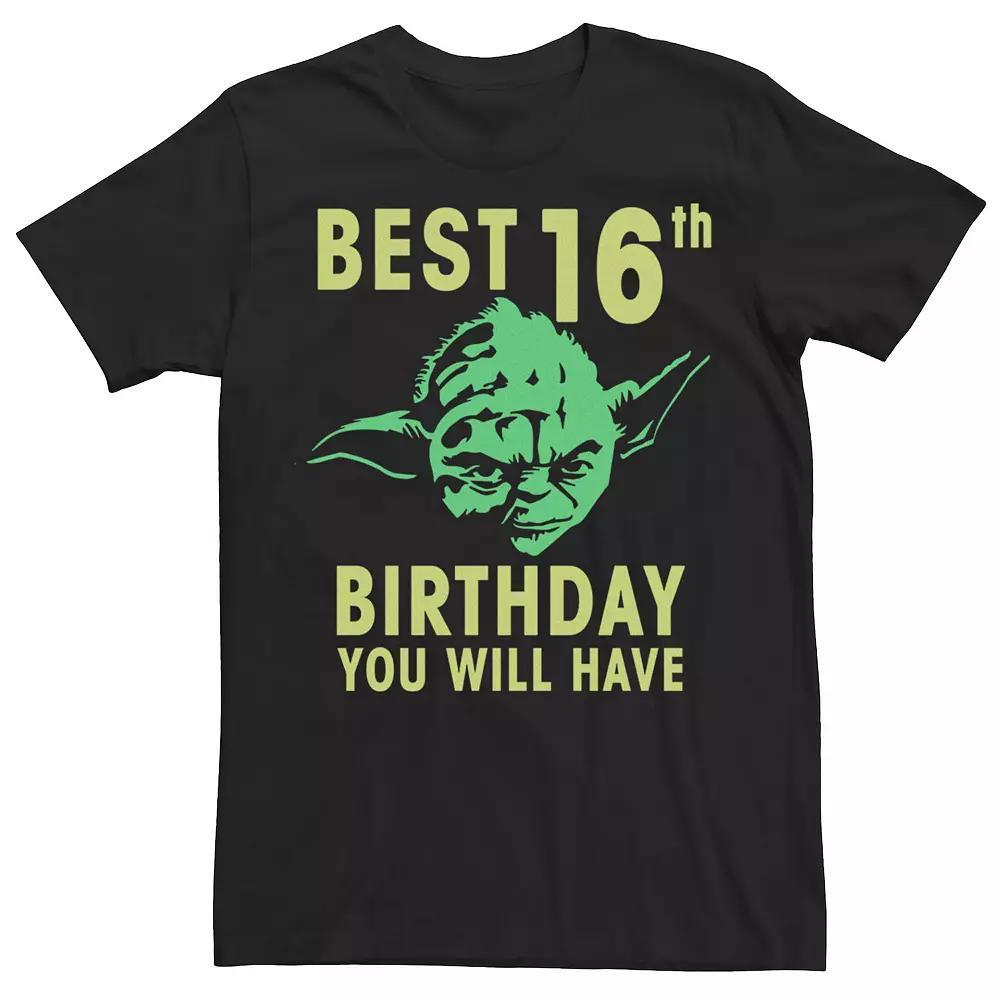 Men's Star Wars Yoda Best 16th Birthday You Will Have Stencil Tee,  Product Image