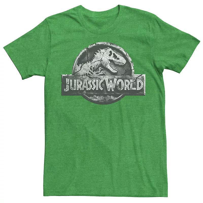 Men's Jurassic World Two Return Stone Logo Tee, Size: Large, Kelly Grey Product Image