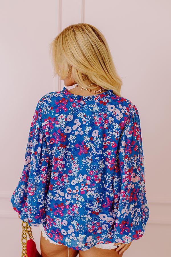 Making Joy Shift Top in Blue Curves Product Image