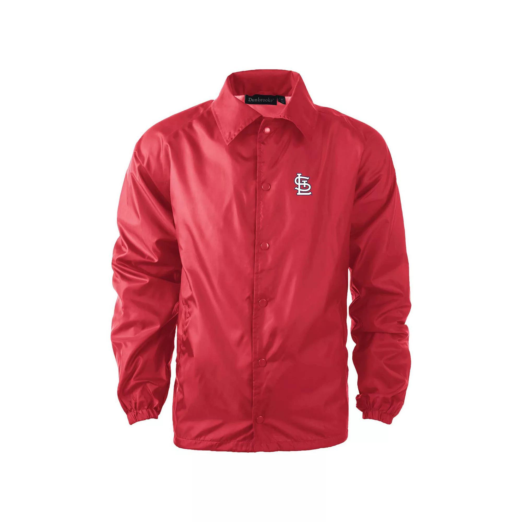 Men's Dunbrooke Red St. Louis Cardinals Coach's Raglan Full-Snap Windbreaker Jacket,  Product Image