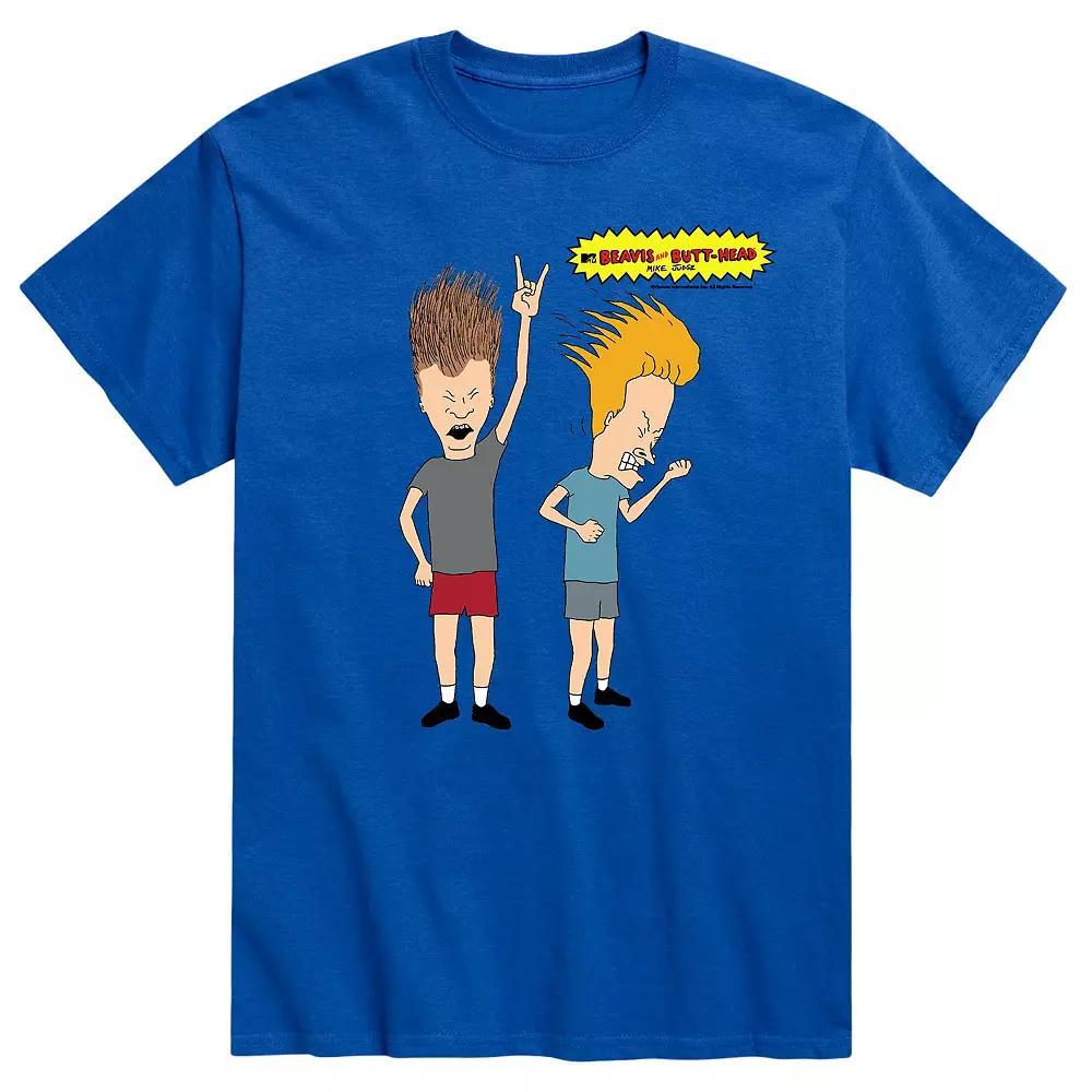 Men's Beavis & Butthead Tee, Size: XL, Blue Product Image