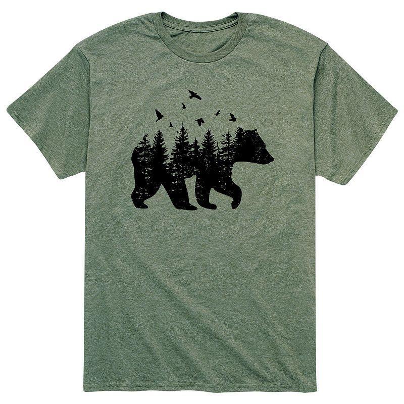 Men's Forest Bear Silhouette Tee, Size: XL, Green 2 Product Image