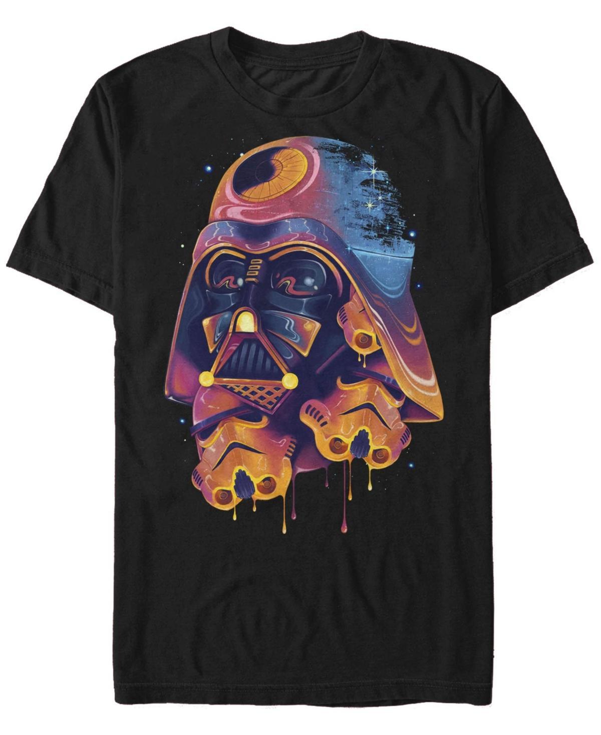 Men's Star Wars Darth Vader Helmet Artsy Paint Drip Short Sleeve Tee, Size: XL, Black Product Image