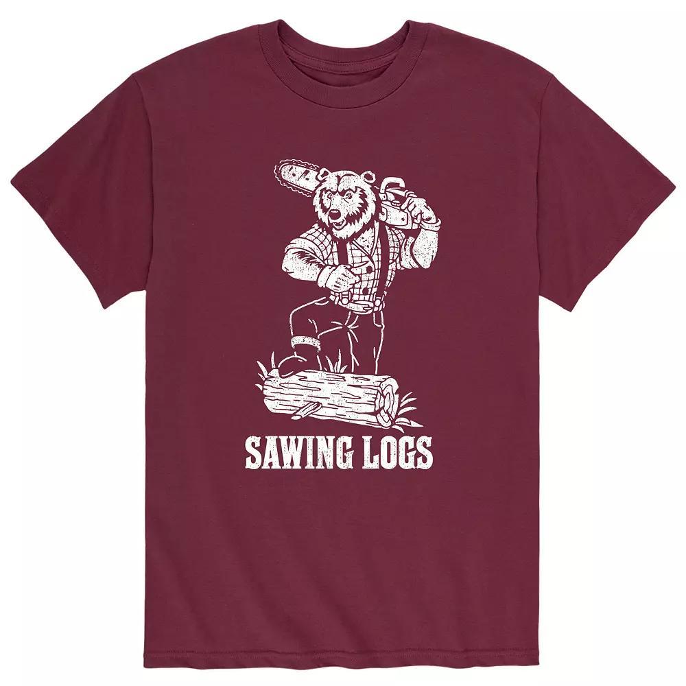 Men's Sawing Logs Tee, Size: XXL, Red Product Image