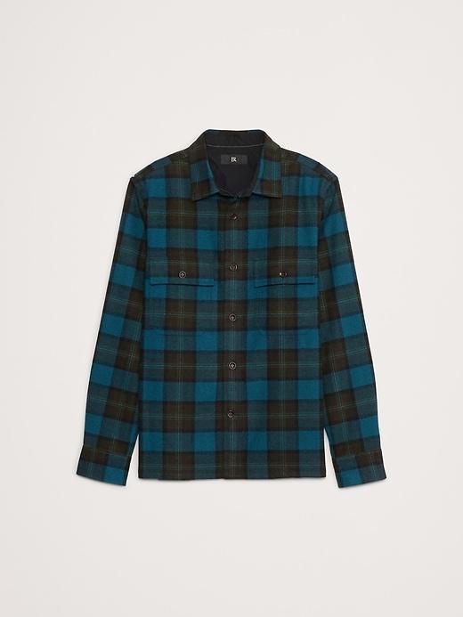 Standard-Fit Heavyweight Flannel Wool-Blend Overshirt Product Image