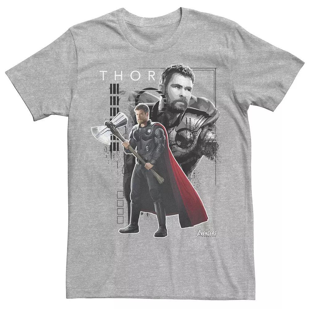 Men's Marvel Avengers Endgame Thor Collage Portrait Tee, Size: XXL, Silver Product Image