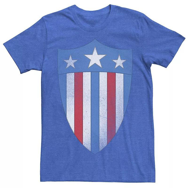 Men's Marvel Falcon And The Winter Soldier Vintage Shield Tee, Size: XS, Royal Grey Product Image