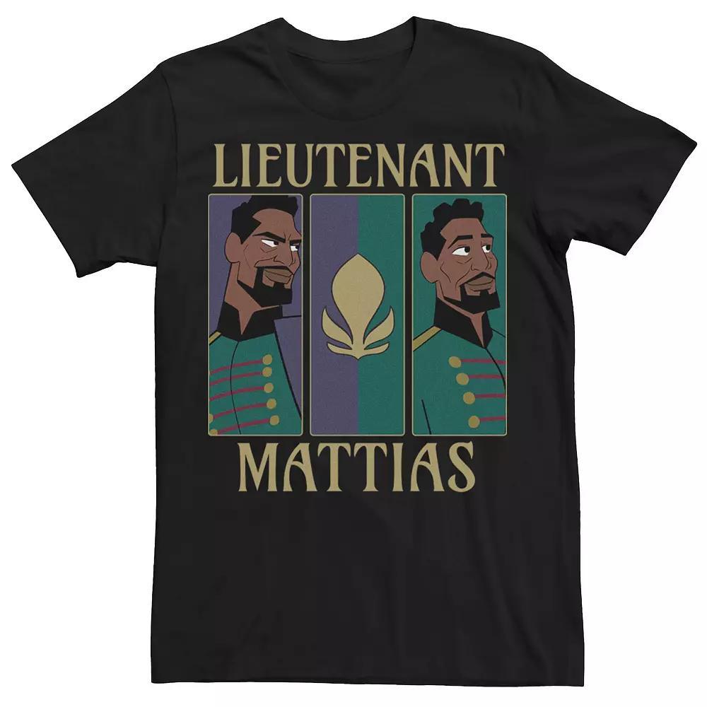 Disney's Frozen 2 Lieutenant Mattias Men's Panels Tee, Size: Large, Black Product Image