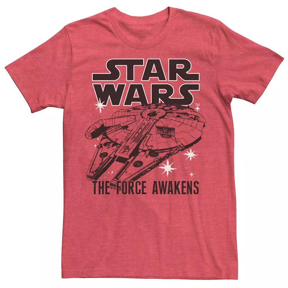 Men's Star Wars Force Awakens Space Falcon Tee, Size: XL, Red Grey Product Image