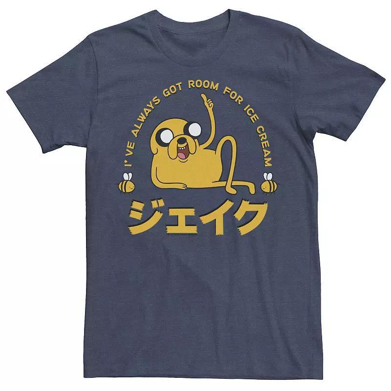 Men's Cartoon Network Adventure Time Jake "Room For Ice Cream" Kanji Tee, Size: XXL, Grey Product Image