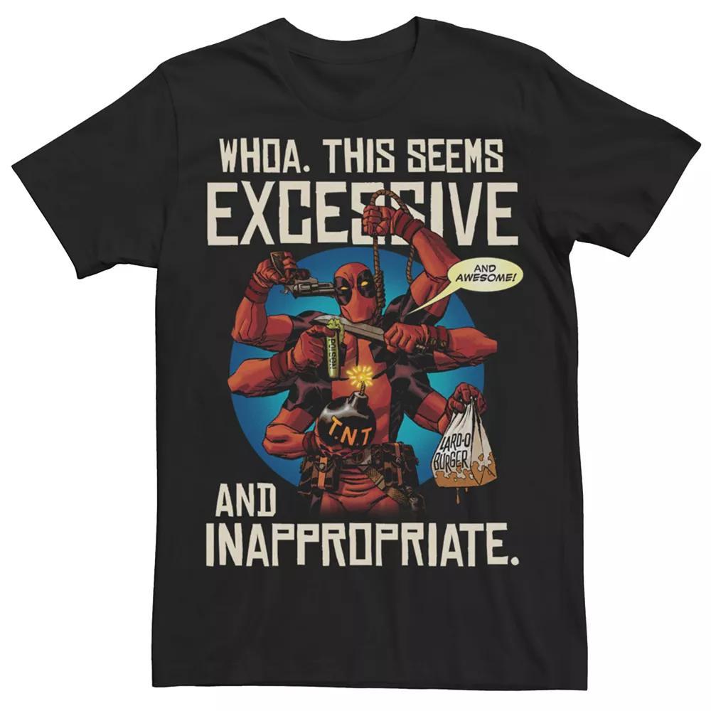 Men's Marvel Comics Deadpool Excessive and Innapropriat Tee,  Product Image