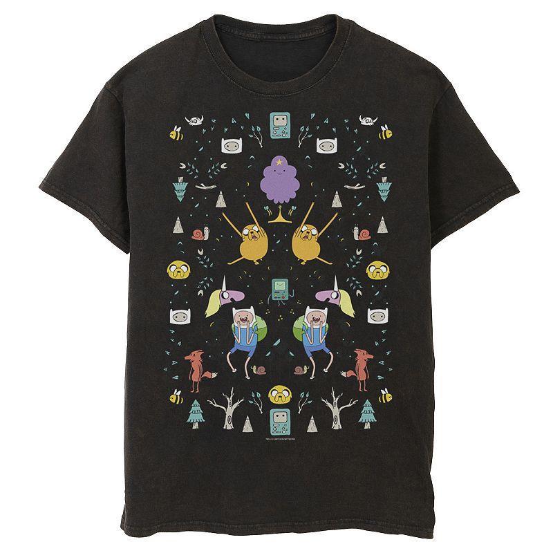 Mens Adventure Time Character Icon Collage Tee Product Image