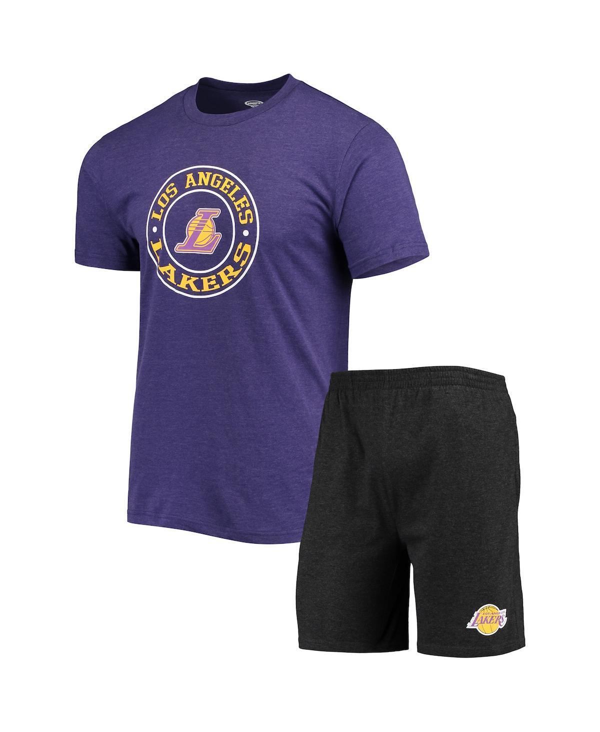 Mens Concepts Sport Black Los Angeles Lakers T-shirt and Shorts Sleep Set - Black Product Image