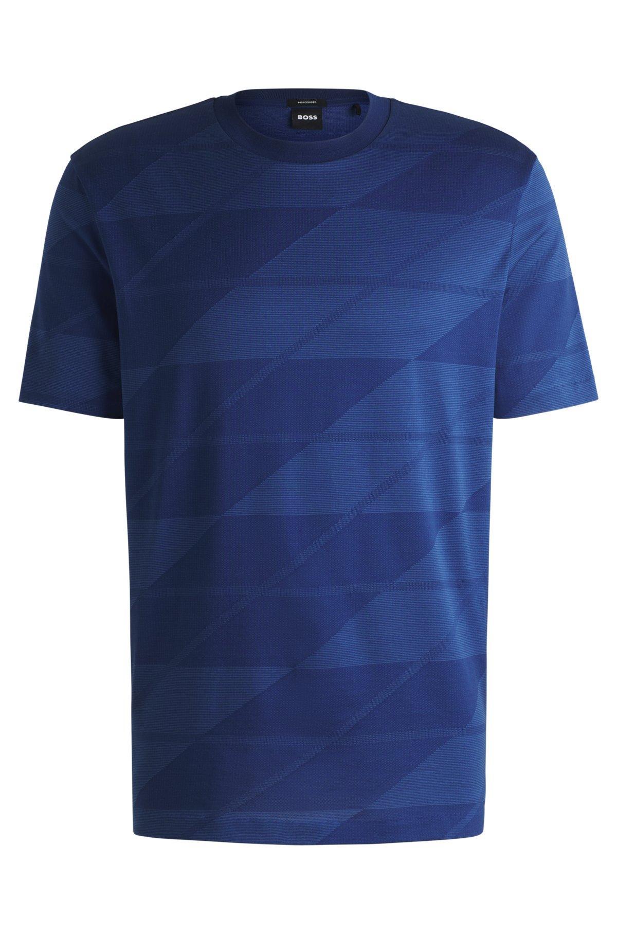  Mercerized-cotton T-shirt with two-tone jacquard Product Image