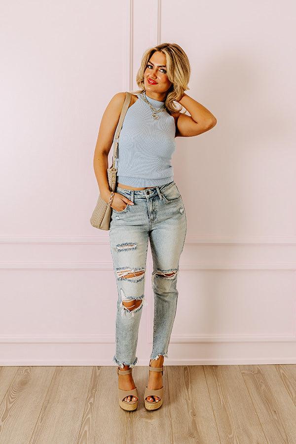 The Cely High Waist Distressed Jean Product Image