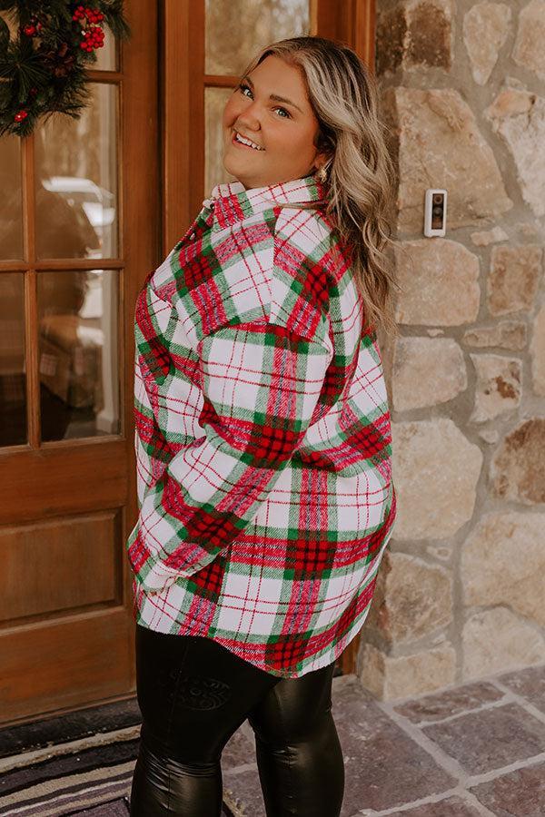 Evergreen Lane Plaid Jacket Curves Product Image