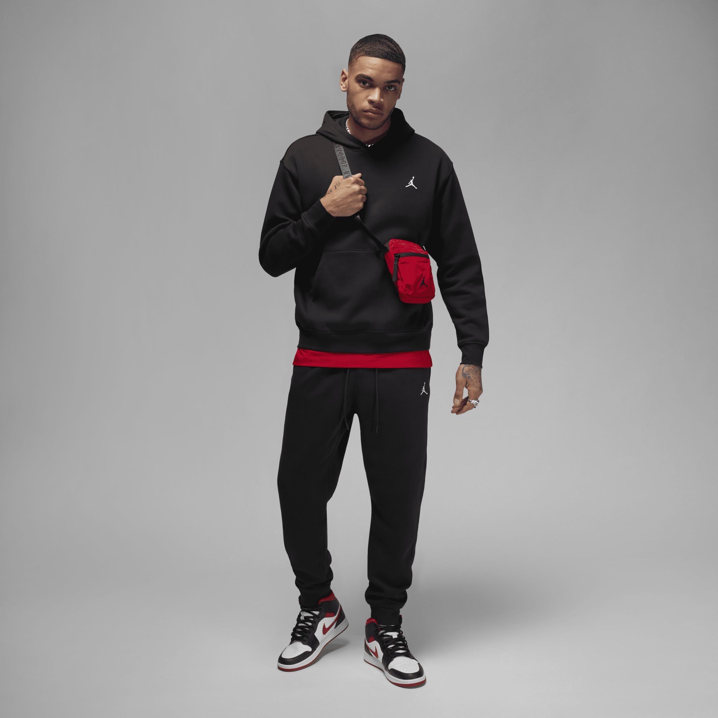 Jordan Mens Jordan Essential Fleece Pullover - Mens Black/White Product Image