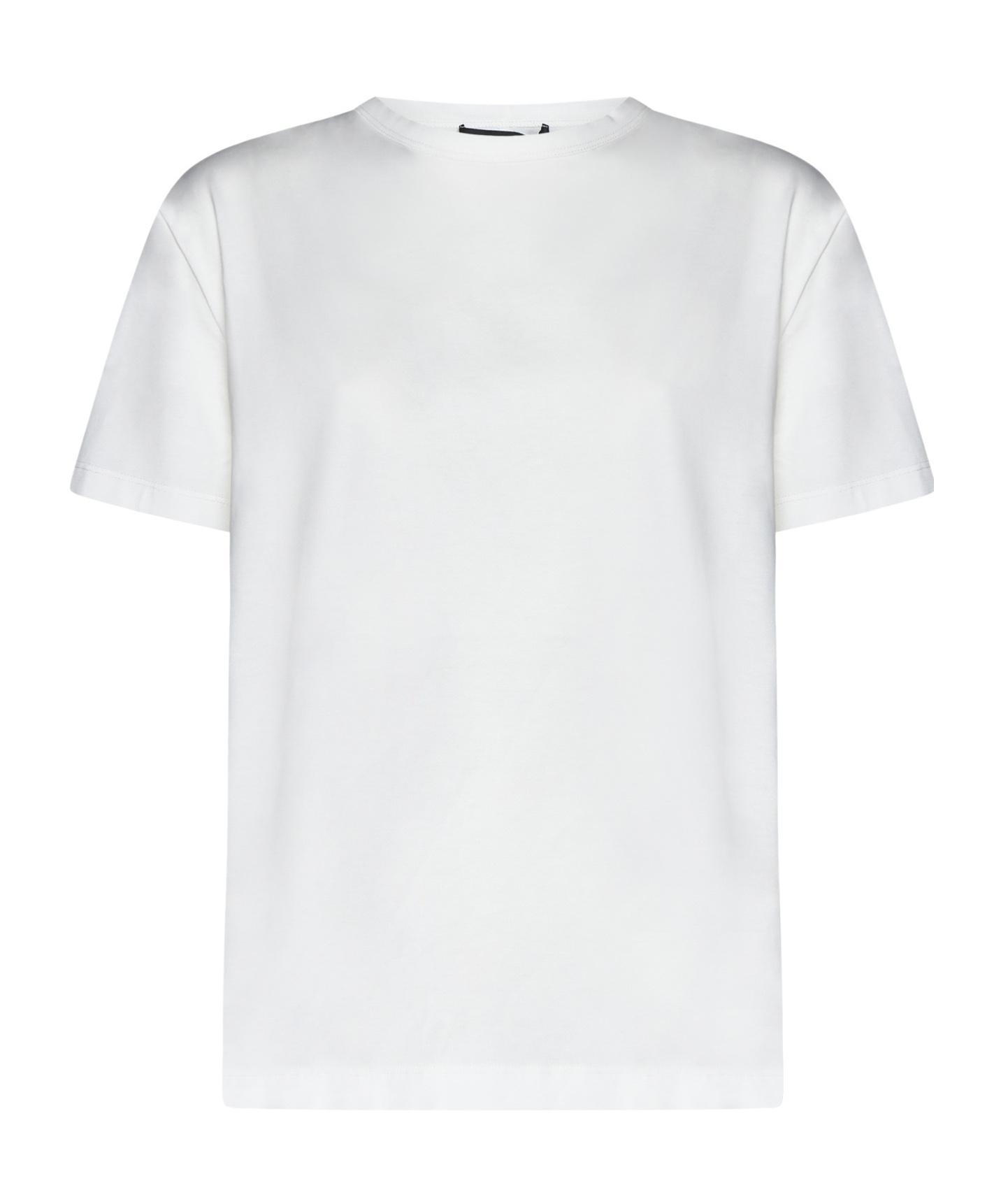 FABIANA FILIPPI Panelled Cotton T-shirt In White Product Image