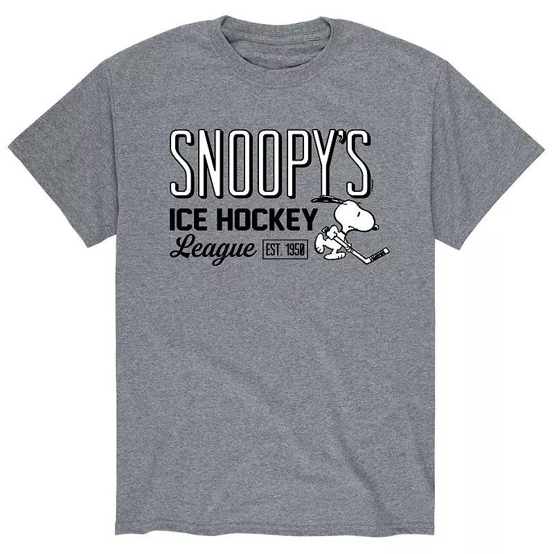 Mens Peanuts Ice Hockey League Tee Product Image