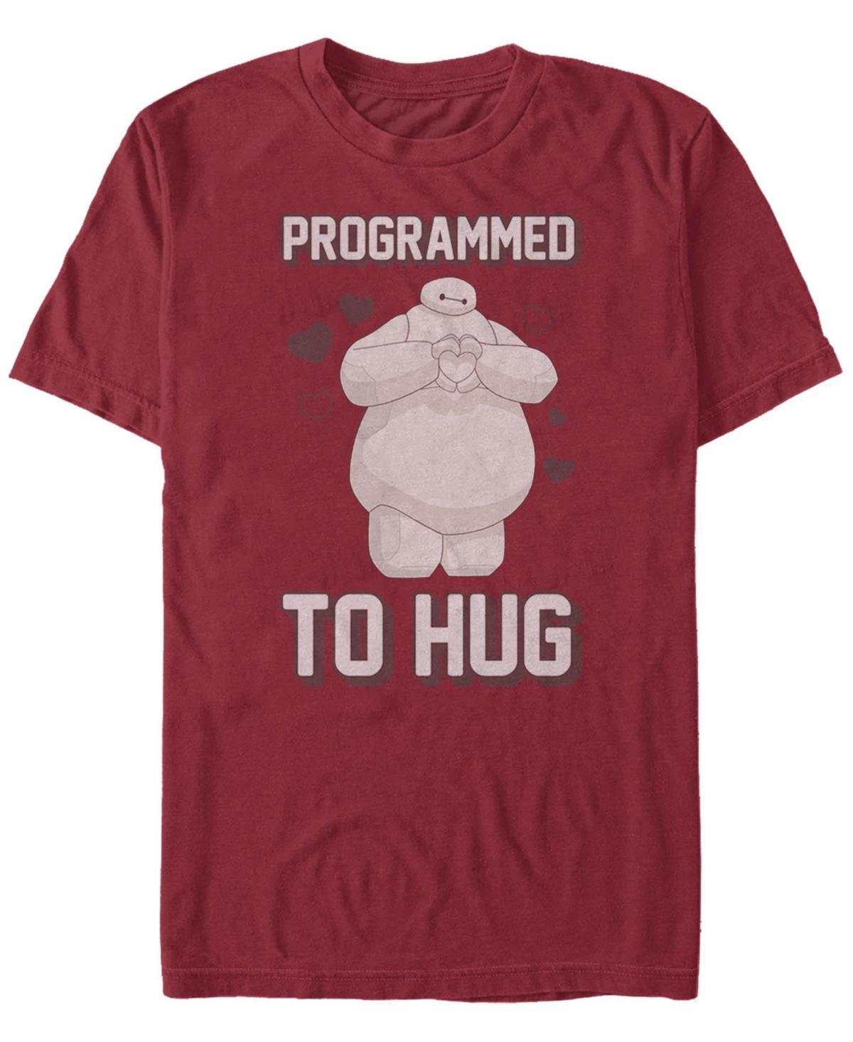 Disneys Big Hero 6 Baymax Mens Programmed To Hug Valentines Day Tee Red Product Image