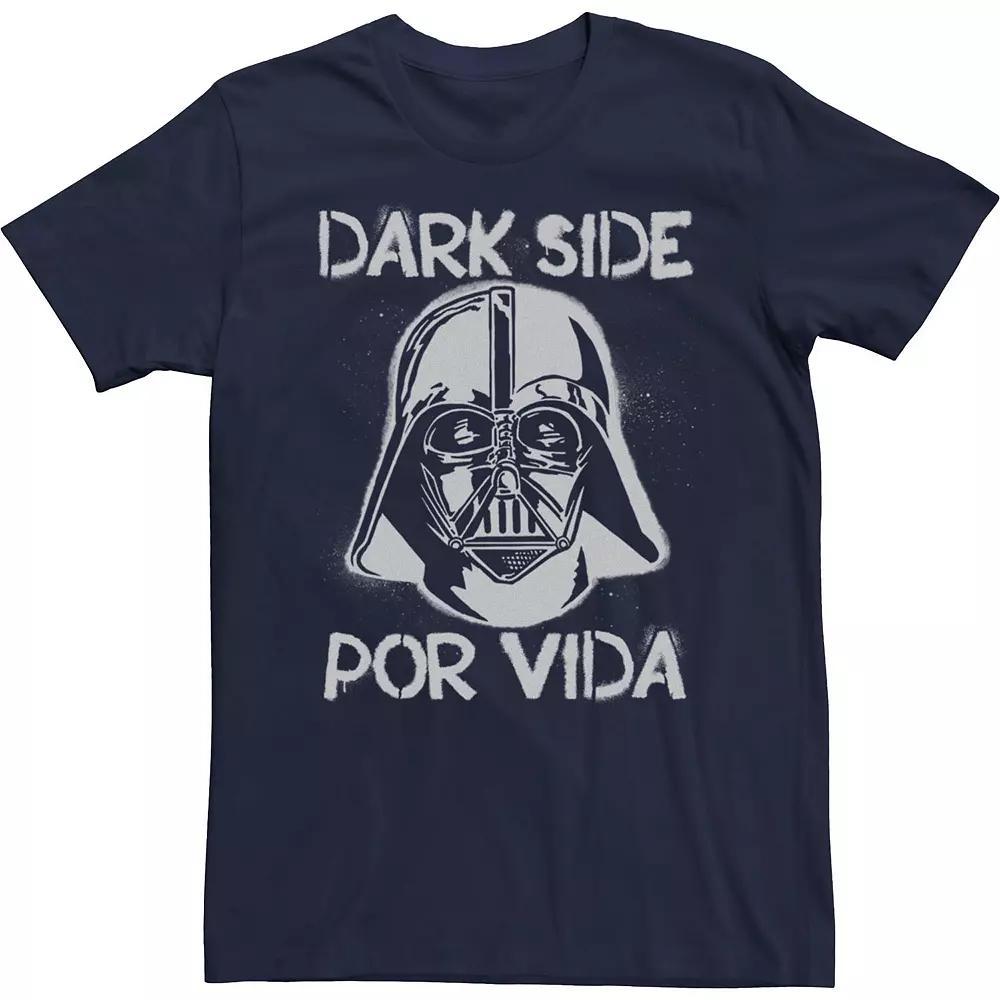 Men's Star Wars Darth Vader Dark Side Por Vida Stamp Tee, Size: XL, Blue Product Image