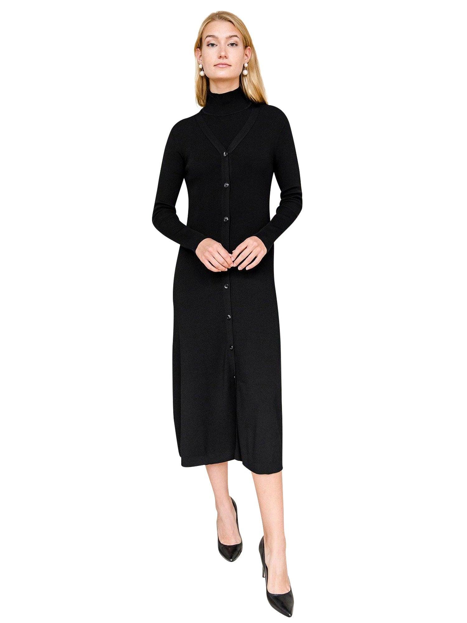 Apparalel Ribbed Cardigan Dress Product Image