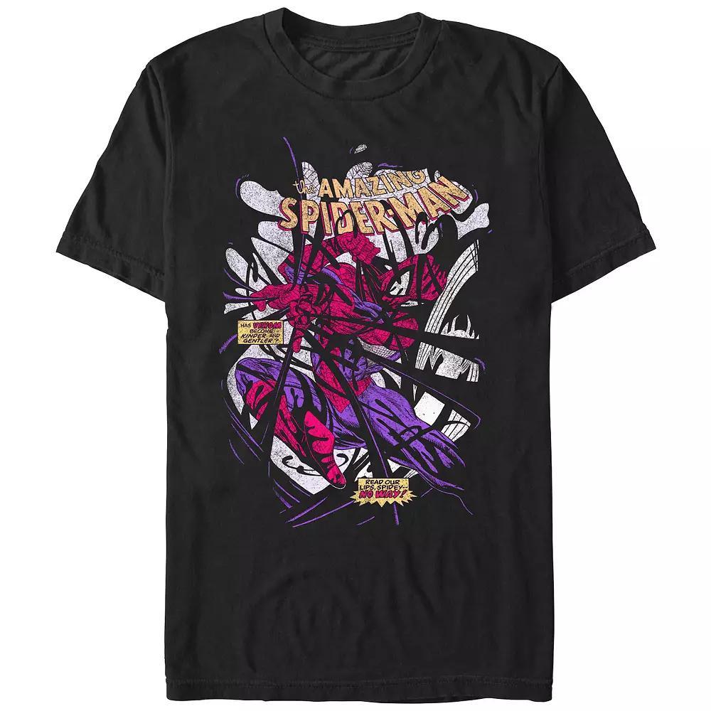 Men's Spider-Man Spidey Becoming Dark Graphic Tee, Size: XXL, Black Product Image