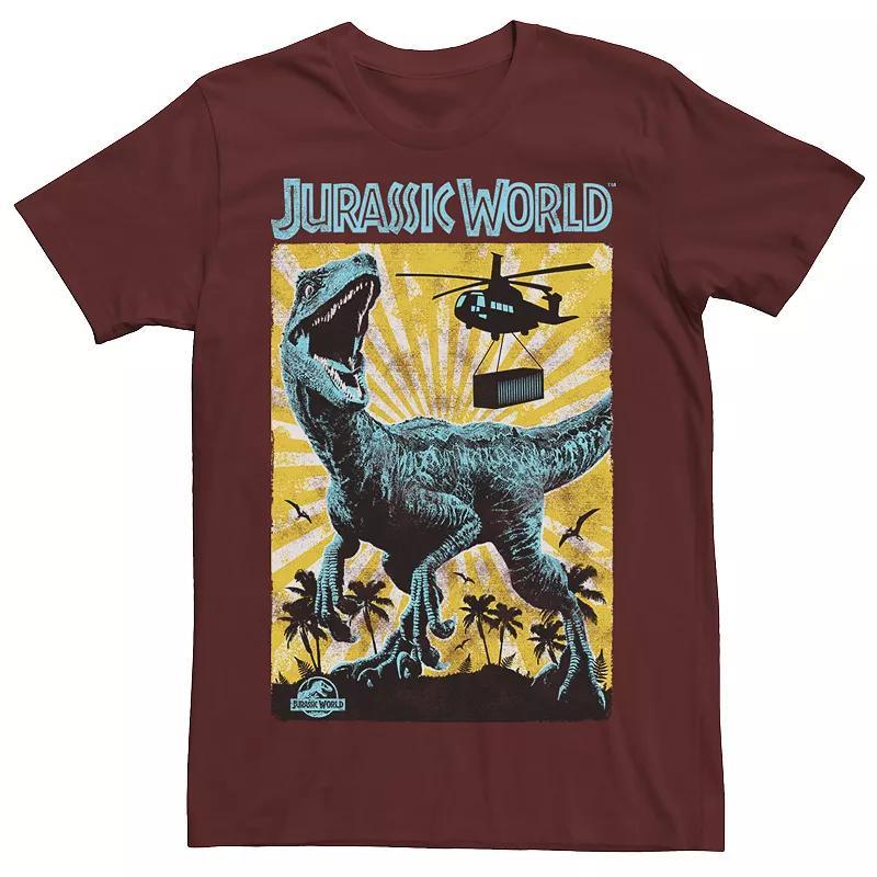 Men's Jurassic World T-Rex Color Pop Retro Poster Tee, Size: XXL, Royal Product Image