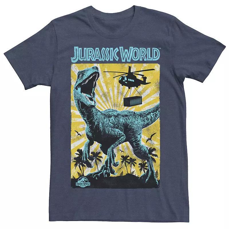 Men's Jurassic World T-Rex Color Pop Retro Poster Tee, Size: XXL, Royal Product Image