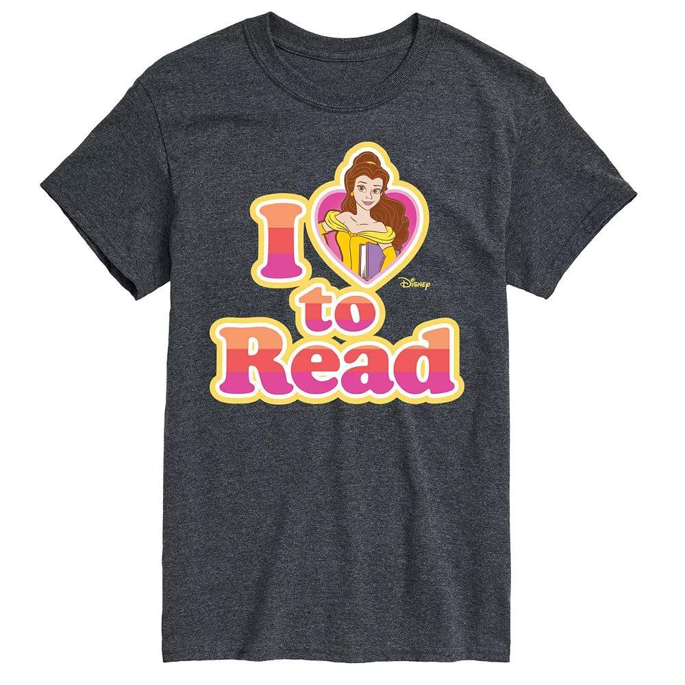 Disney Princess Big & Tall Belle I Love To Read Graphic Tee, Men's, Size: 4XL Tall, Blue Product Image