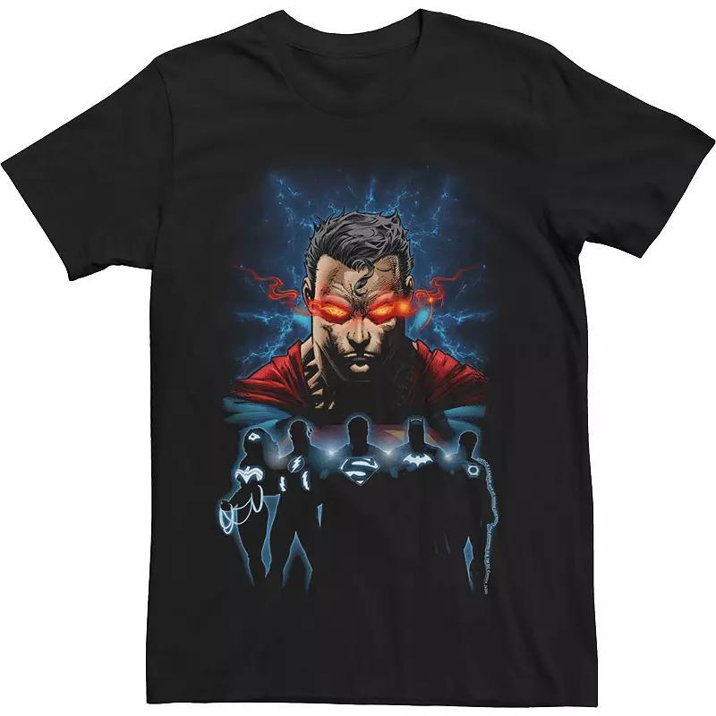 Men's Justice League Strength In Numbers Silhouette Tee, Size: 3XL, Black Product Image