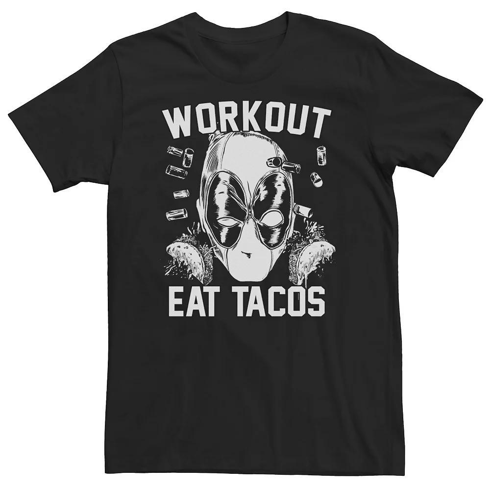 Big & Tall Tall Marvel Deadpool "Work Out Eat Tacos" Tee, Men's,  Product Image