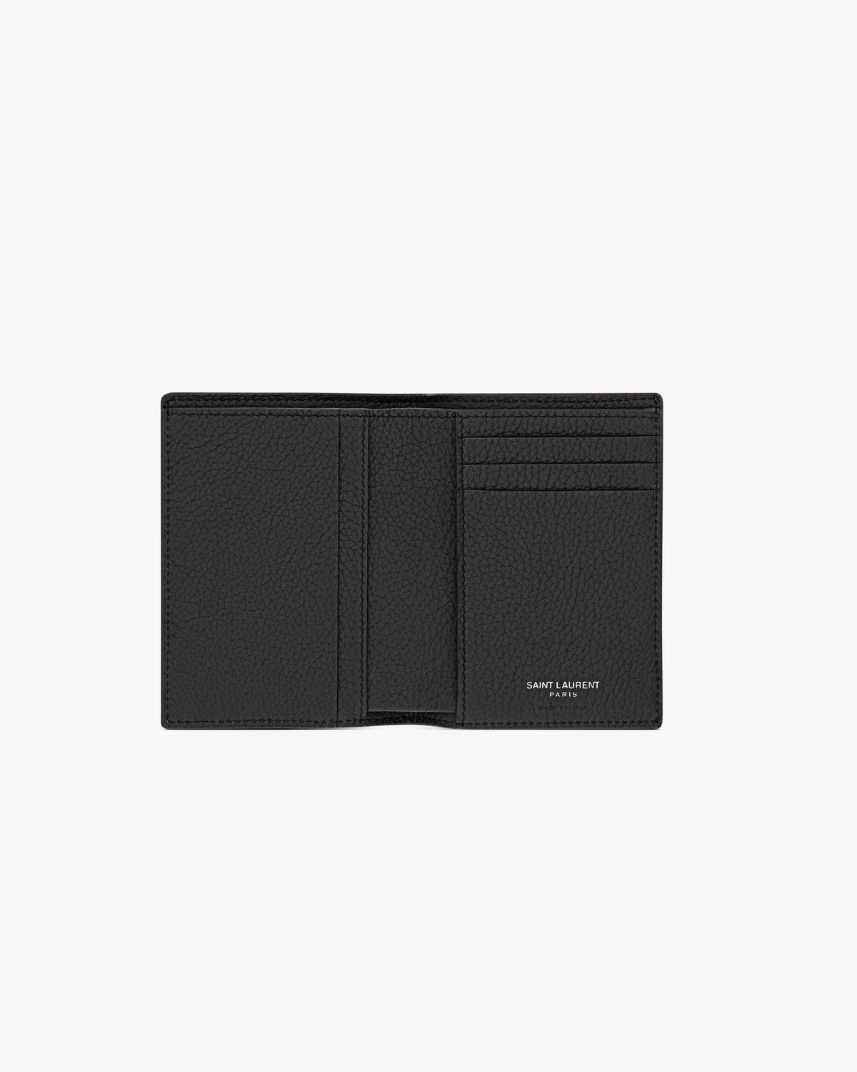 CASSANDRE SHADOW SAINT LAURENT credit card wallet in grained leather | Saint Laurent | YSL.com Product Image