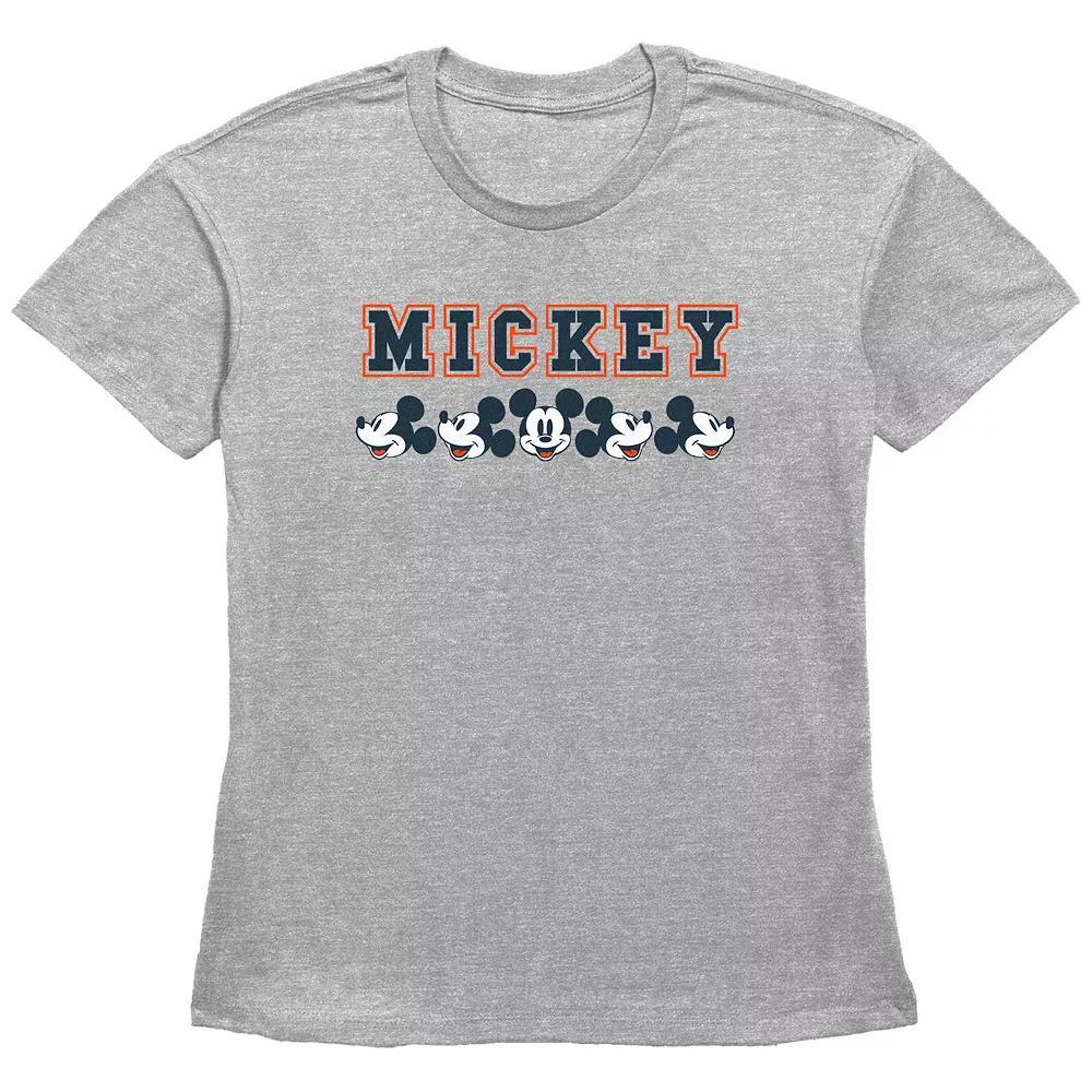 Disney's Mickey Mouse Face Profile Lineup Women's Graphic Tee,  Product Image
