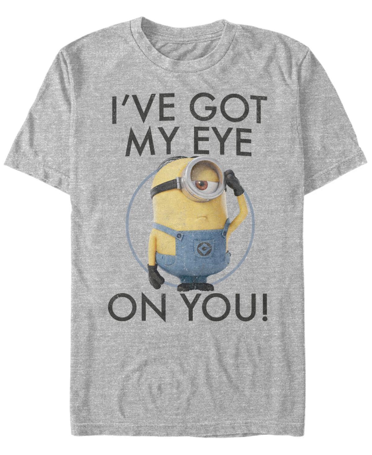 Men's Minions "Got My Eye On You" Tee, Size: Small, Athletic Grey Product Image