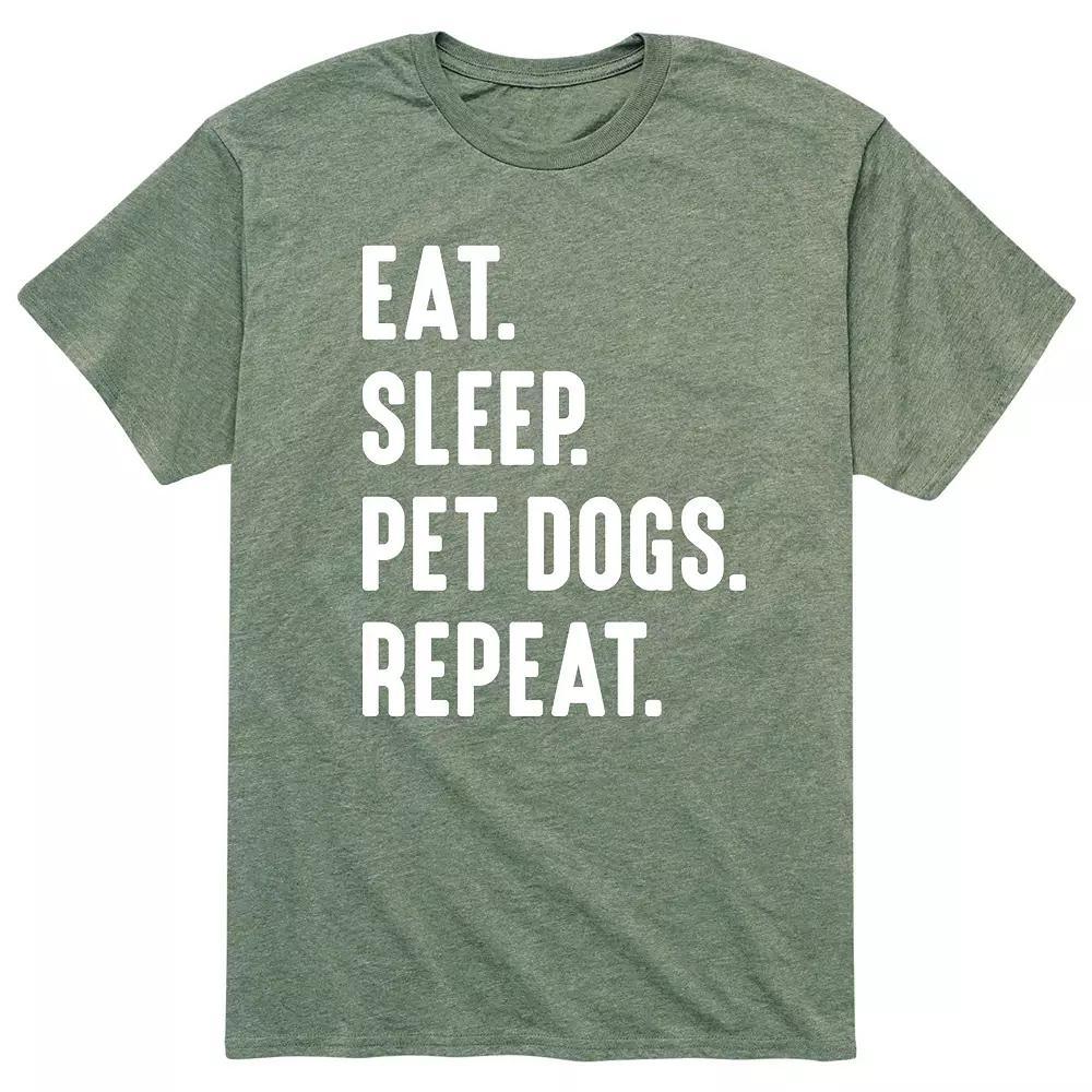 Men's Eat Sleep Pet Dogs Repeat Tee,  Product Image