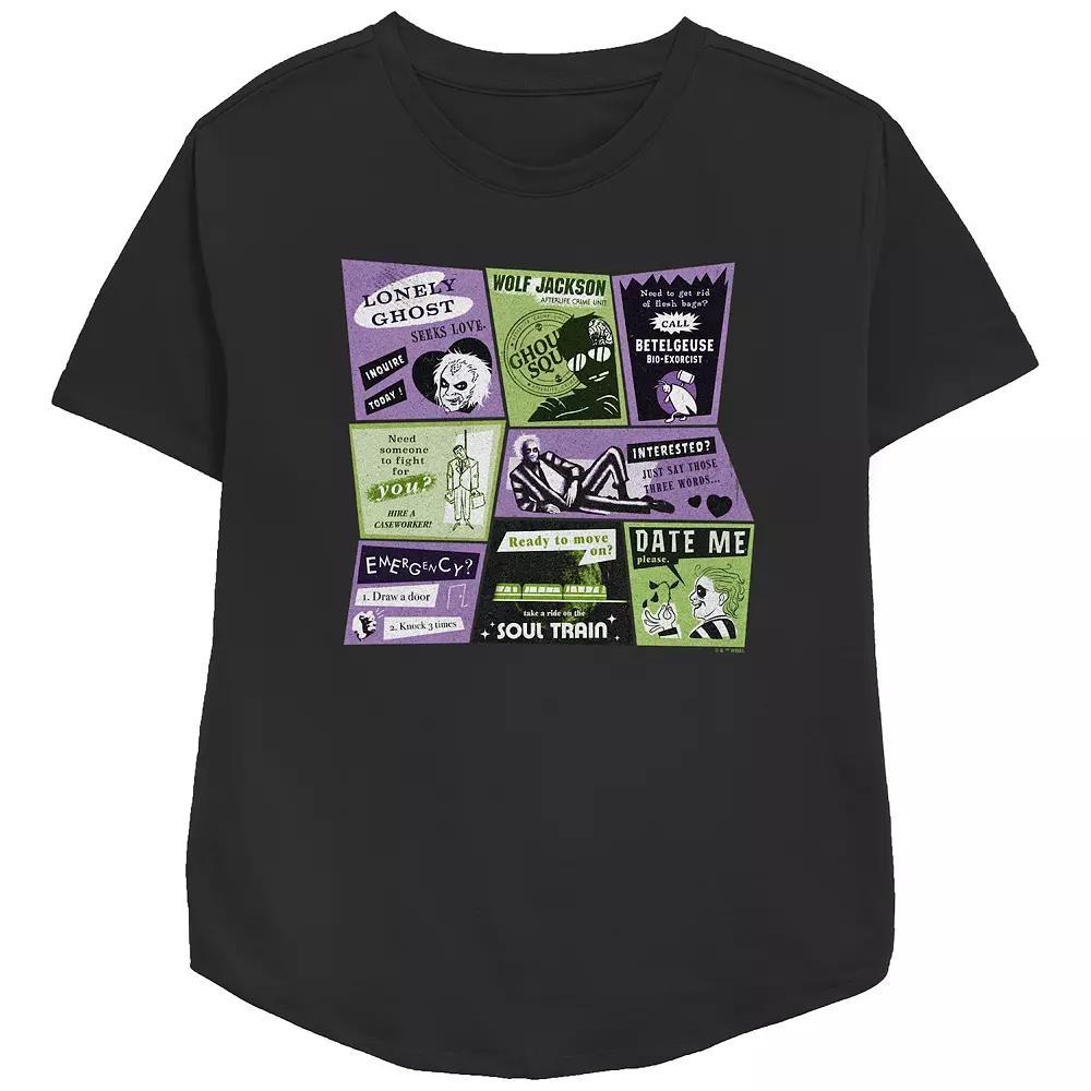 Women's Beetlejuice 2 Classified Ads Relaxed Fit Graphic Tee,  Product Image