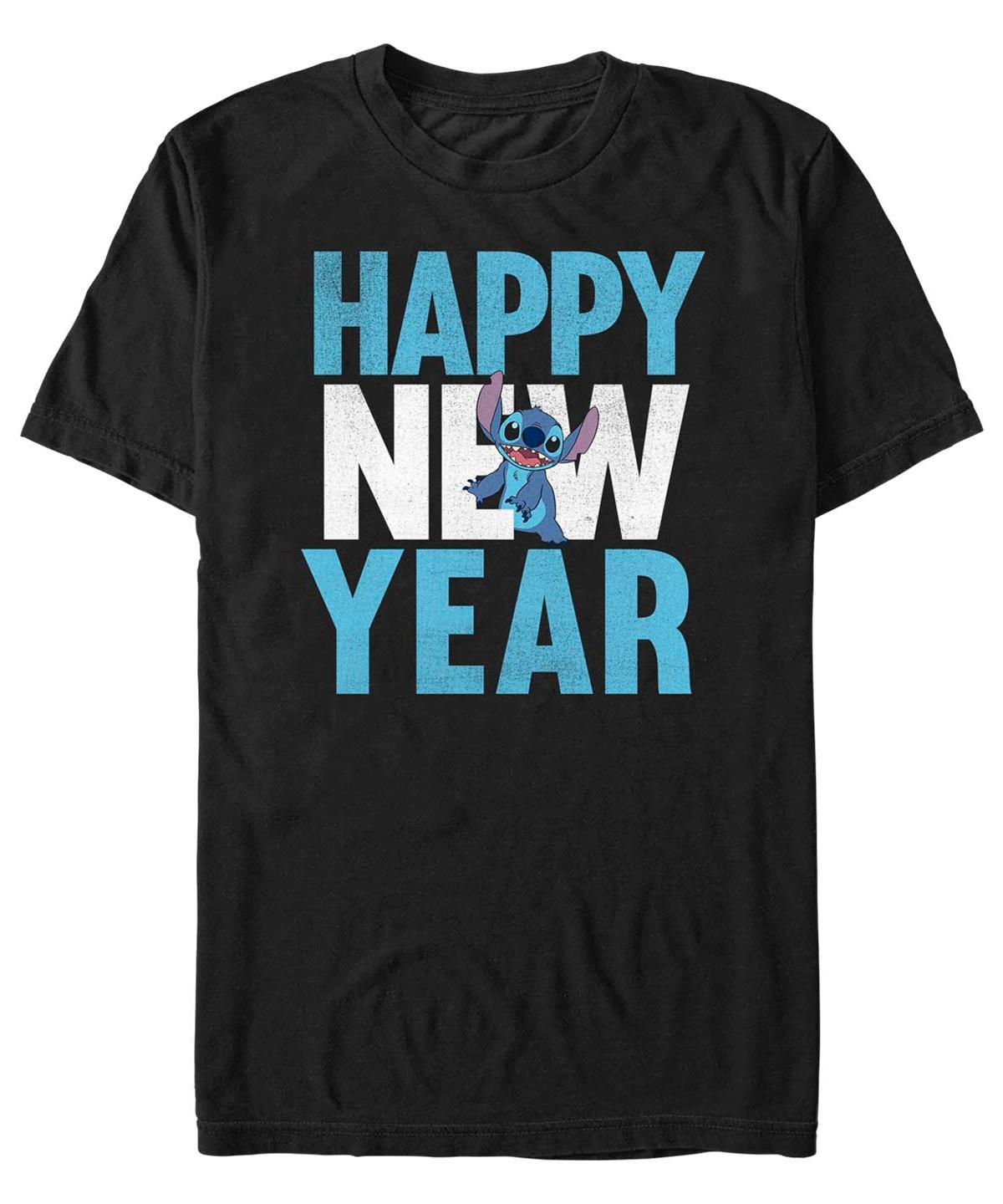 Disney's Lilo & Stitch Happy New Year Stitch Men's Graphic Tee, Size: Large, Black Product Image