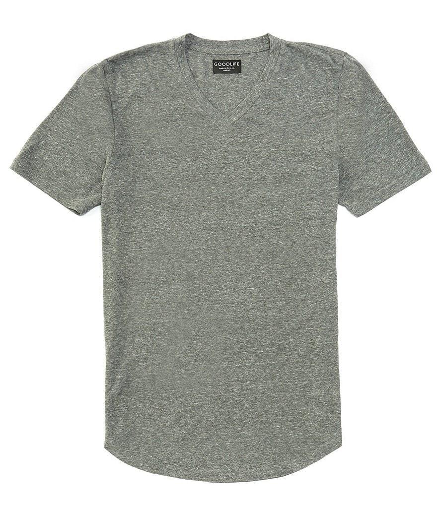 Goodlife Slim-Fit Triblend Scallop Short Sleeve V-Neck T-Shirt Product Image