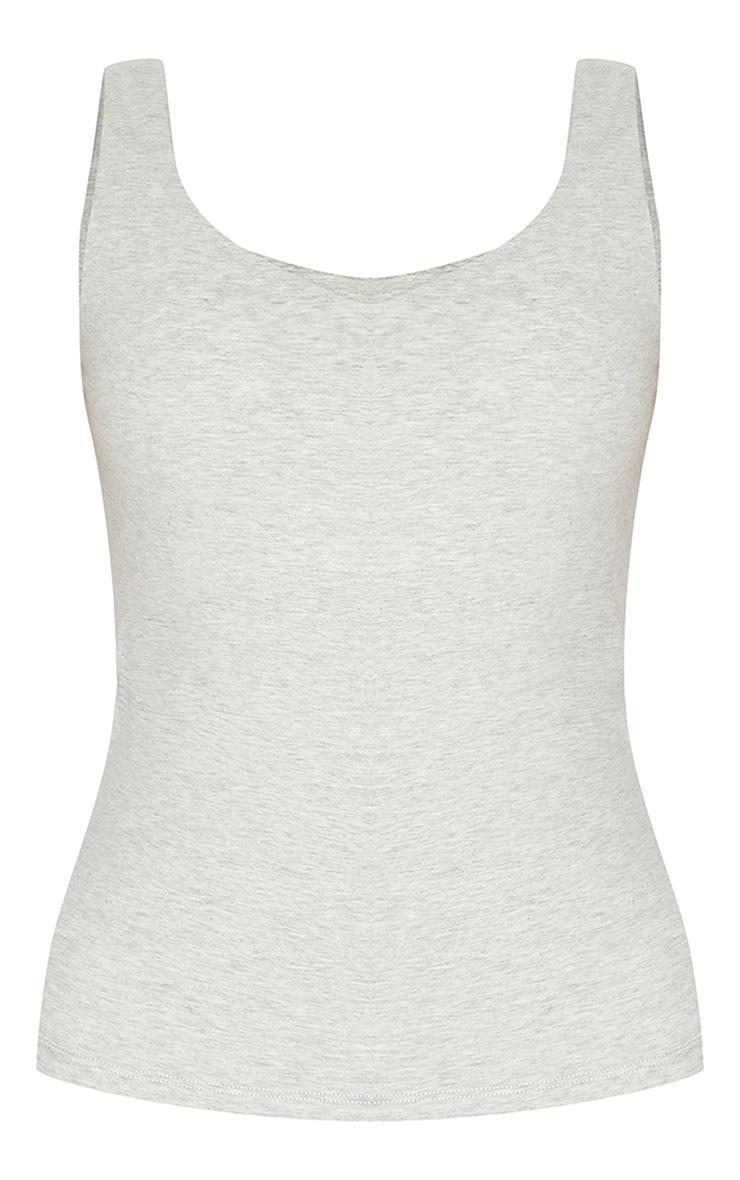 Ash Grey Sculpt Padded Longline Sports Bra Product Image